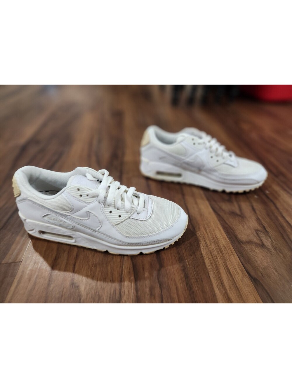 Nike Air Max 90 Triple White Sneakers Size 7.5